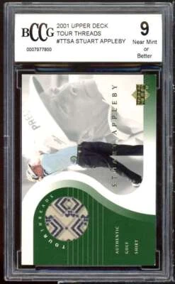 Stuart Appleby Golf Card 2001 Upper Deck Tour Threads #ttsa BGS BCCG 9 - Image 1 of 2