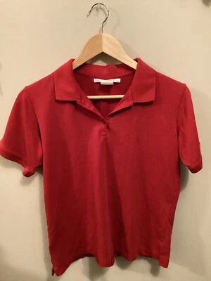 Polo de golfe feminino vermelho médio - Imagem 1 de 4