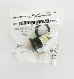 NEW HARTING 09454521561 Har-Port RJ45 Coupler Cat 6 Jack Socket In Line Adaptor - Picture 1 of 7