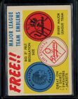 1958 Topps Emblem Card Dodgers Yankees Braves Lt. Corner Ding Vg-Ex Look!