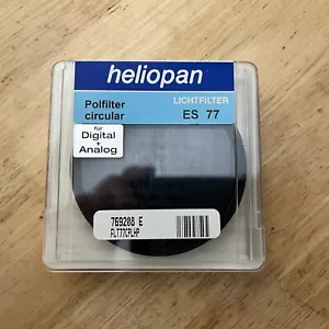 Polarizing Filter 77mm Circular Heliopan ES77 EXCELLENT + Case Digital & Analog - Picture 1 of 7