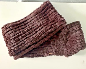 Calvin Klein Infinity scarf Brown Furry Open Weave Soft - Picture 1 of 9