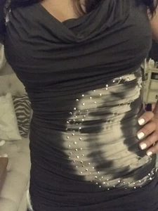 INC Tie Dye stretch sleeveless ruched bodycon dress size X-small - Picture 1 of 5