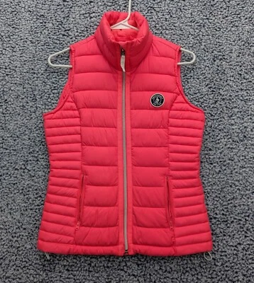Abercrombie Fitch Puffer Vest Size S Full Zip Hiking Outdoor Preppy Bright Pink - Image 1 of 4