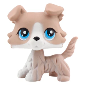 Mini figura de juguete para mascotas LPS marrón claro perro Collie #67 cabeza bobble imán lindo animal - Imagen 1 de 7
