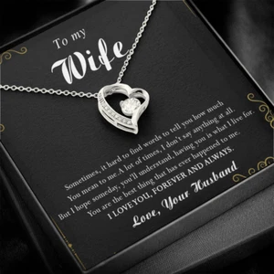 To My Girlfriend Heart Necklace Gift for Valentines Day, Romantic Jewelry Gift - Picture 1 of 7