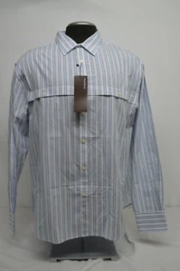 NEW Perry Ellis Men’s Dress Shirt Long Sleeves 100% Cotton Size XXL BOY BLUE - Picture 1 of 8