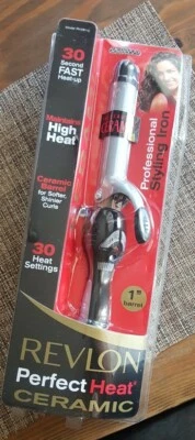 Revlon Perfect Heat 1" Barrel Styling Iron Ceramic 30 Heat Setting RV051C -2004  - Image 1 of 4