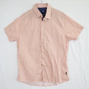 Stone Rose Shirt Mens Large Orange Fruit Print Casual Button Up Short Sleeve - Picture 1 of 7