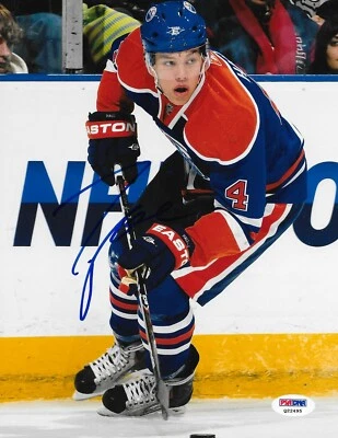 Taylor Hall signed Edmonton Oilers 8x10 photo autographed 2 PSA - Image 1 of 2