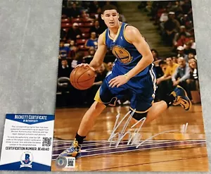 Foto firmata Klay Thompson Golden State Warriors NBA 8x10 Beckett Auto - Foto 1 di 1