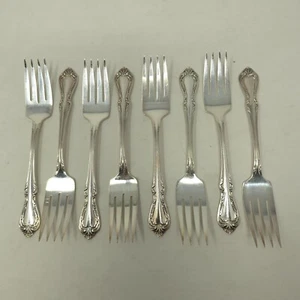 8 Oneida Wm A Rogers CHALICE Harmony Silverplate Salad Forks 1958 - Picture 1 of 6