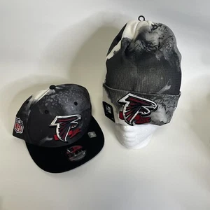 Atlanta Falcons Sideline Ink Strick Beanie Mütze New Era Druckknopflasche Paket Neu mit Etikett NFL - Bild 1 von 12