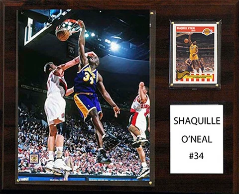 NBA 12"x15" Shaquille O'Neal Los Angeles Lakers Player Plaque Cover