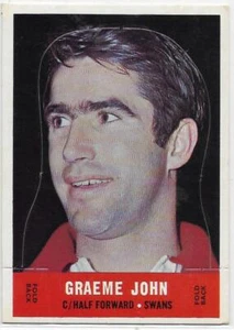 1969 Scanlens Die Cut (UNPOPPED) Graeme JOHN South Melbourne Near Mint/Mint - Picture 1 of 2