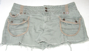 Women's Olive Green denim girl scout shorts by Nobo No boundries size Junior 5