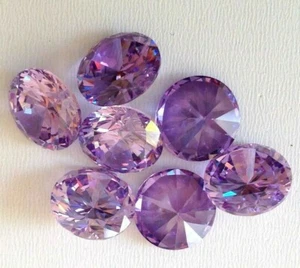 KUBISCHER ZIRKONIA lose AAA Lavendeledelsteine 1-20 mm rund CZ IF Edelsteine - USA Verkäufer - Bild 1 von 2
