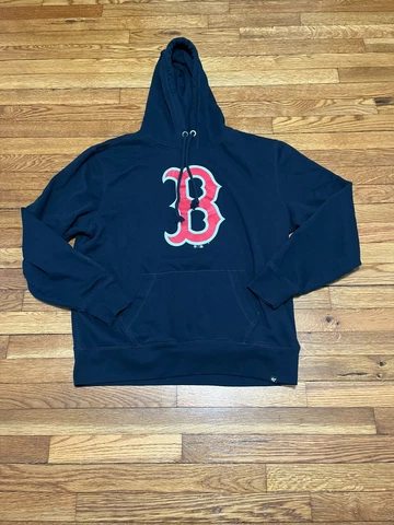 '47 Brand Boston Red Sox Baseball Hoodie Sweatshirt Mens Size XL Blue Pullover Cover