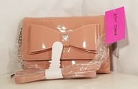 Luv Betsey Johnson Crossbody/pink bow Wallet handbag purse 