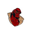 Épingle de 1 pouce de haut émail Hellboy Monster Face Metal