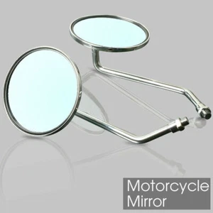 Motorcycle Rear Side View Mirrors 8/10mm For Honda Suzuki Kawasaki Yamaha NEW - Picture 1 of 8