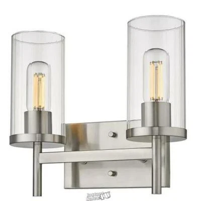 Winslett 8 in. 2-Light Pewter Vanity Light - Image 1 of 3