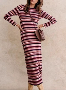 Neu mit Etikett La Maille Sezane Robe Melyna Merinowollmischung Midikleid Gr. Small - Bild 1 von 10