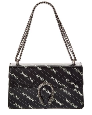 Bolso de hombro Gucci X Balenciaga Dionysus pequeño de cuero para mujer negro Foto 1 de 4
