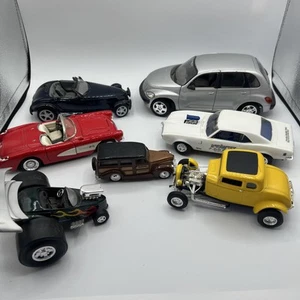 Menge 7 Vintage Druckguss / Modellautos wie Hot Rods Woody Classic Muscle Sport - Bild 1 von 8