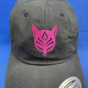 Pink Iron Fox Mütze schwarz Strapback Cap pink Logo - Bild 1 von 15