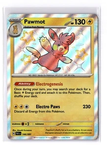 Pawmot - 144/091 Scarlet & Violet Paldean Fates Shiny Rare - NM - POKEMON TCG - Picture 1 of 2