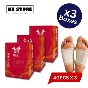 3 Boxes | 120pcs Itsuki Kenko Red Pepper & Herbal Foot Pads Patch Detoxifying - Picture 1 of 7