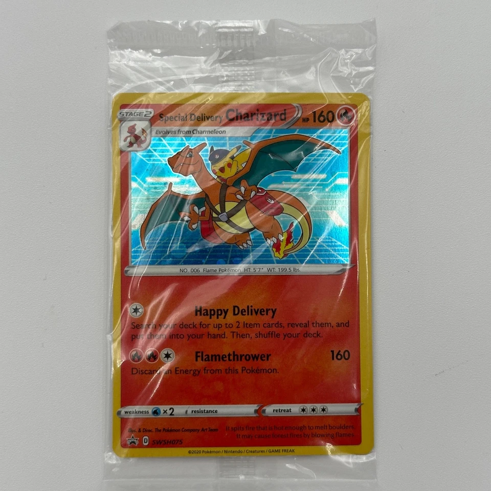 Special Delivery Charizard Sealed SWSH075 Sword & Shield Black Star Promo Card - Image 1 of 4