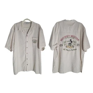 Disney Parks Micky Mouse in Paradise Button Up Hemd Herren XL bestickt Resort - Bild 1 von 13