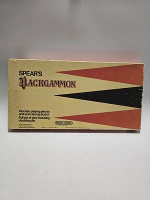 Spear's 1980 Vintage Backgammon Board Game Complete Set Board Shows Age - Image 1 of 3