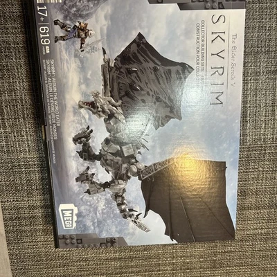 MEGA Skyrim Alduin The World Eater figuras de ação conjunto de brinquedos de construção 619 peças - Imagem 1 de 3