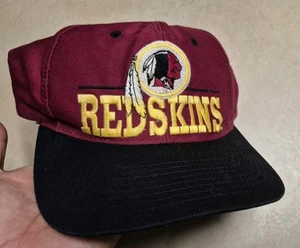VINTAGE Distressed 90s WASHINGTON REDSKINS HAT CAP EMBROIDERED  THE GAME - Picture 1 of 7