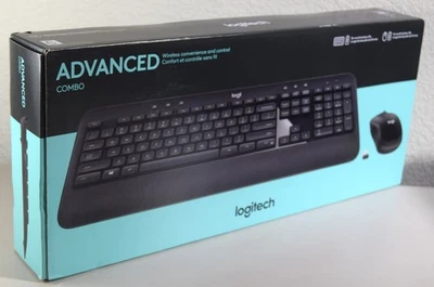 Logitech ADVANCED Negro Inalámbrico Teclado y Mouse Combo USB-A (920-008671) NUEVO Foto 1 de 4