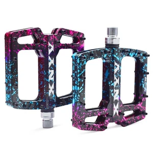 Mountain Bike Pedale-3 Cuscinetti Pedale Bici-9/16 Pollici CNC Lavorato Pedale Piatto con... - Foto 1 di 5
