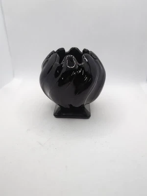 Vintage Bagley Equinox Jetique Black Bud Vase - Image 1 of 4