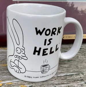 Tazza caffè Matt Groening• Life in Hell • Originale 1986 - Work Is Hell - Foto 1 di 6