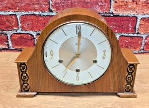 Vintage Smiths Oak Westminster Chiming Mantel Clock 1950s Used Spares Or Repair - Picture 1 of 12