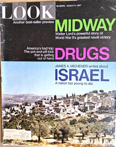 LOOK magazine Aug 8, 1967 Midway, Drugs & Israel two months after the 6-Day War - Picture 1 of 5