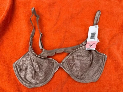 Vintage Warner's NAKED LACE Dark Tan Underwire Bra 34 B New with tags - Image 1 of 2