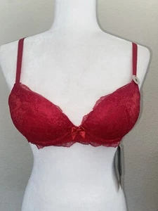 Sujetador push up de encaje rojo H&M 32B nuevo - Imagen 1 de 8