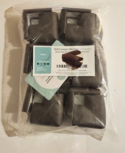 Protezioni Angolari Morbide (Confezione da 12) di Skyla - Squishy Cornes Marrone Bordo a Prova di Bambino - Foto 1 di 5