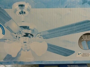Smc 42" ceiling fan  cmr42vp-lc23 dual HANGING  5GLOSS Wood Blades, REV, (LUBBY - Picture 1 of 11