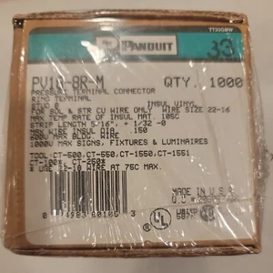 Panduit PV18-8R-M, Ringklemme, rot, #8 Bolzengröße, 22-16 AWG Draht, 1000 Stück - Bild 1 von 2