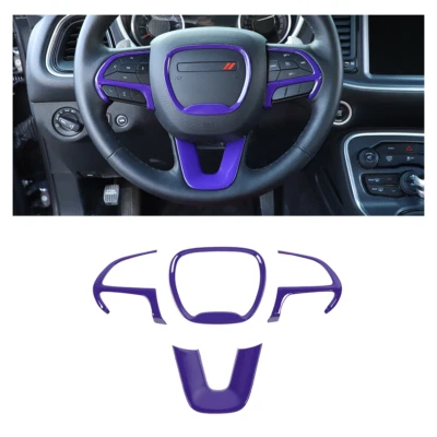 4pcs Purple Steering Wheel Cover Trim for Dodge Challenger Charger Durango 2015+ Foto 1 de 4