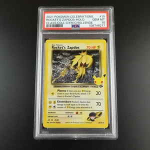 PSA 10 Rocket's Zapdos Celebrations Classic Collection Holo Graded Pokemon Karte - Bild 1 von 3